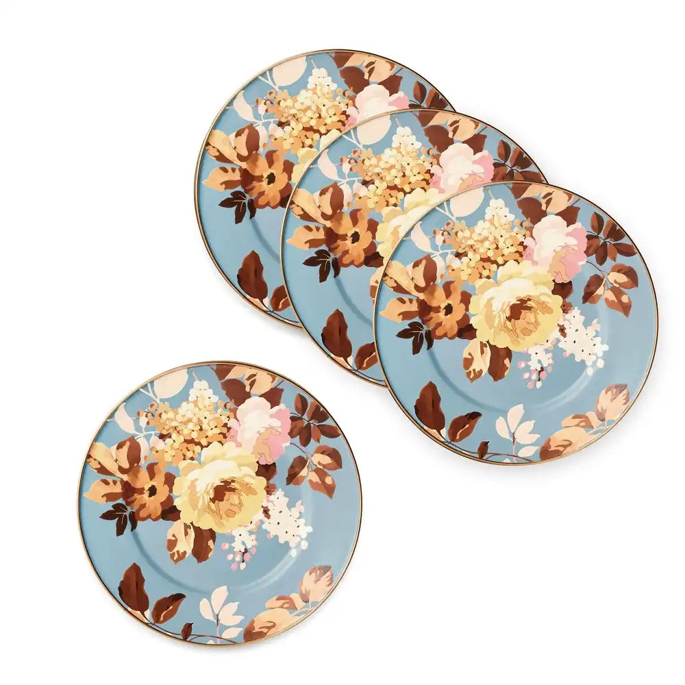 Wild Rose White Dinner Plate, Set of 4