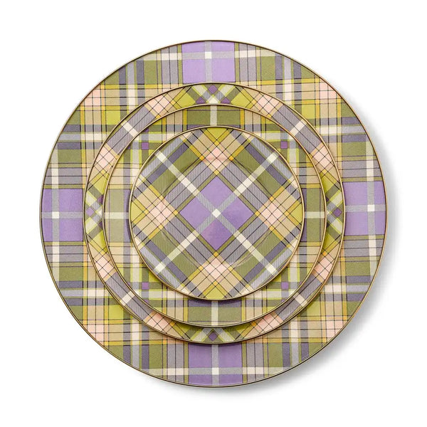 Tartan Violet Dinner Plate