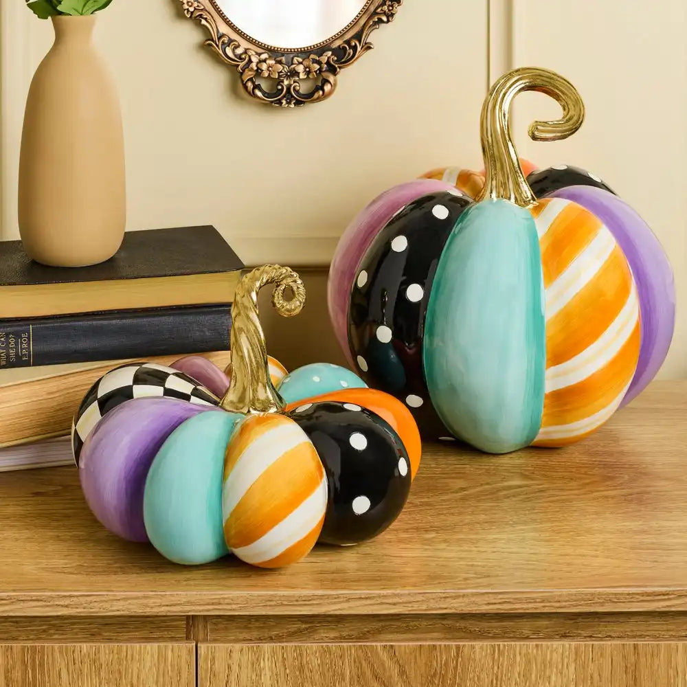 Whimsy Patchwork Small Squashed Pumpkin Secondary image