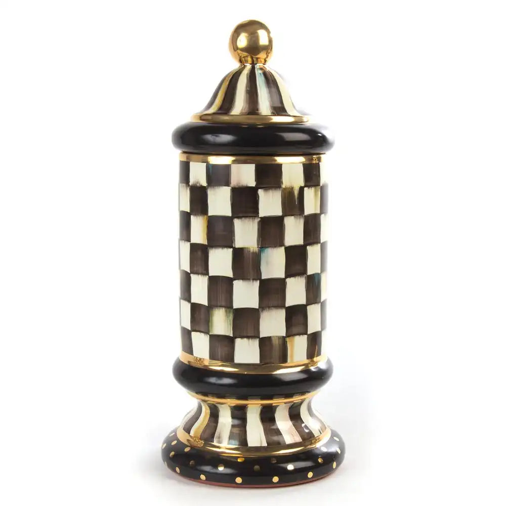 Courtly Check Ceramic Globe Canister
