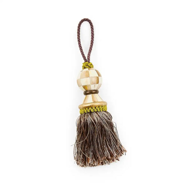 Mocha Check Tassel