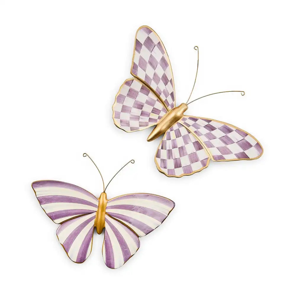 Courtly Check & Stripe Butterfly Trio