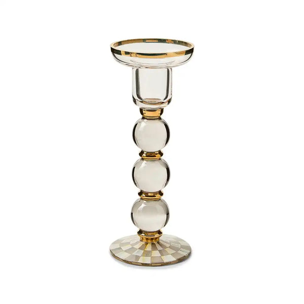 Courtly Check Large Glass Candlestick