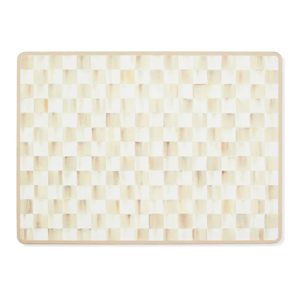 Mocha Check Cork Back Placemats, Set of 4 Main image