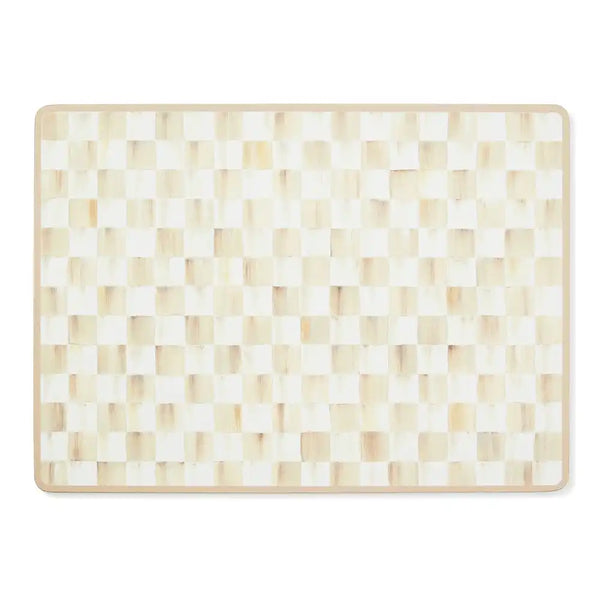 Mocha Check Cork Back Placemats, Set of 4