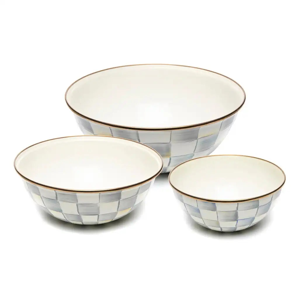 Sterling Check Mixing Bowls, Set of 3 Main image