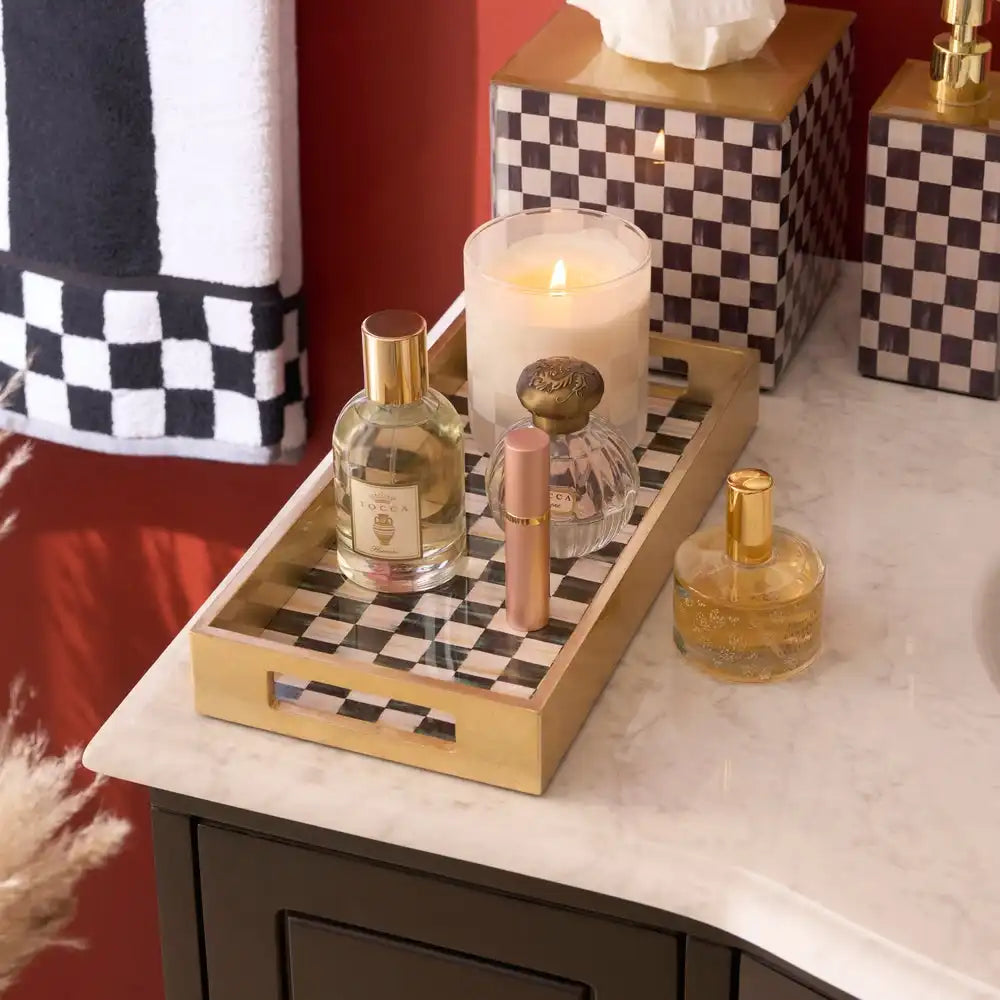 Courtly Check Glass Soap Pump