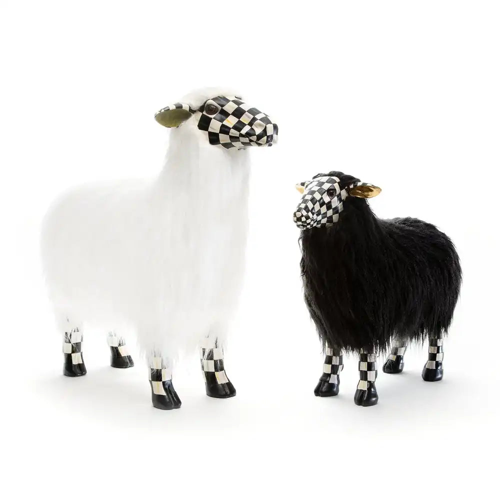 Courtly Check White Sheep - Large