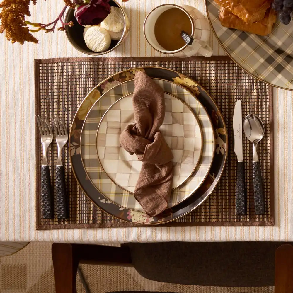 Tartan Mocha Salad Plate