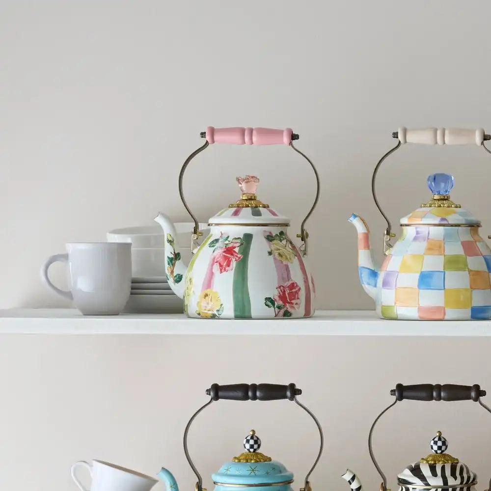 Palm Beach Check 2 Quart Tea Kettle