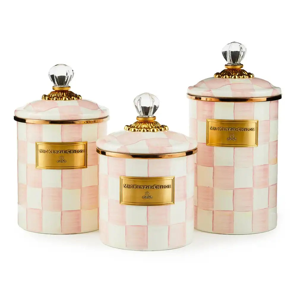 Rosy Check Canisters, Set of 3