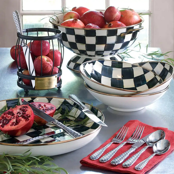 Gold Check Flatware 5-Piece Place Setting