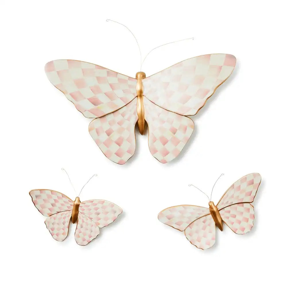Courtly Check & Stripe Butterfly Trio