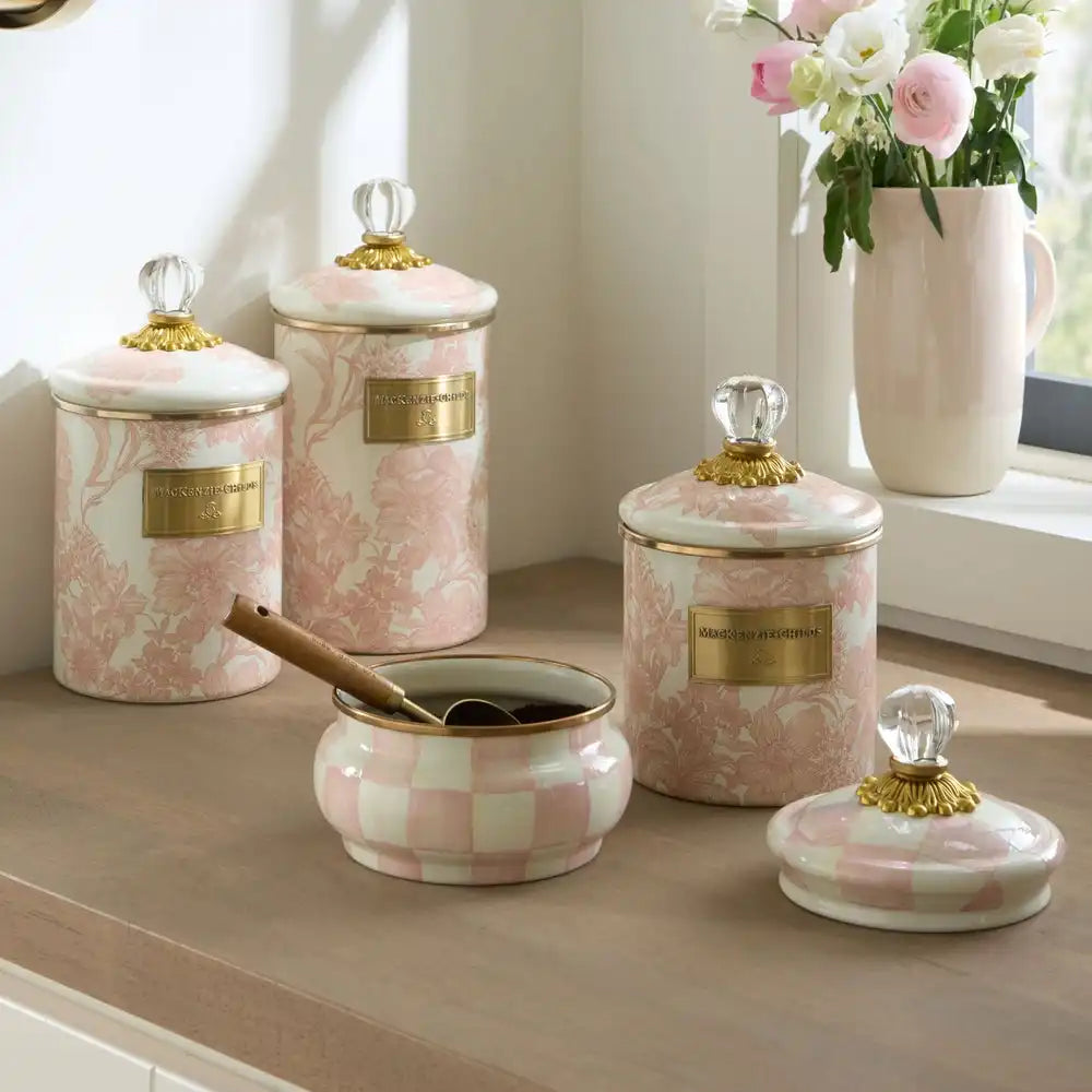 Rosy English Garden Small Canister