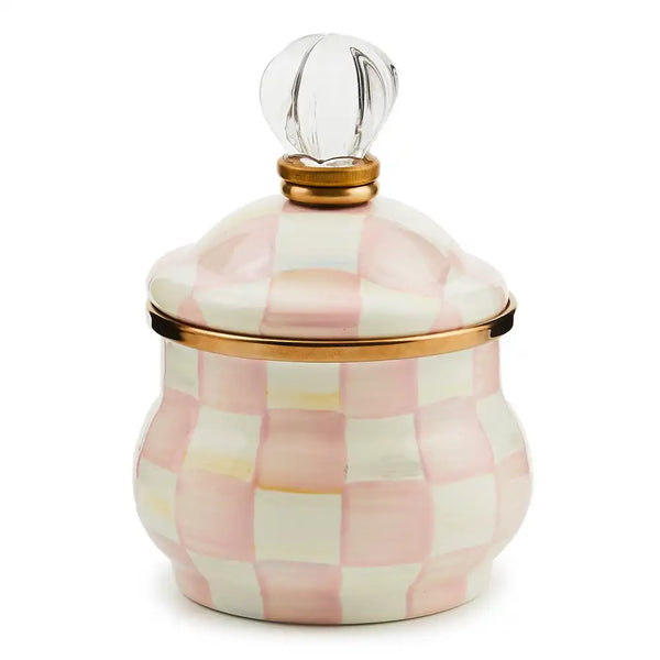 Mocha Check Lidded Sugar Bowl
