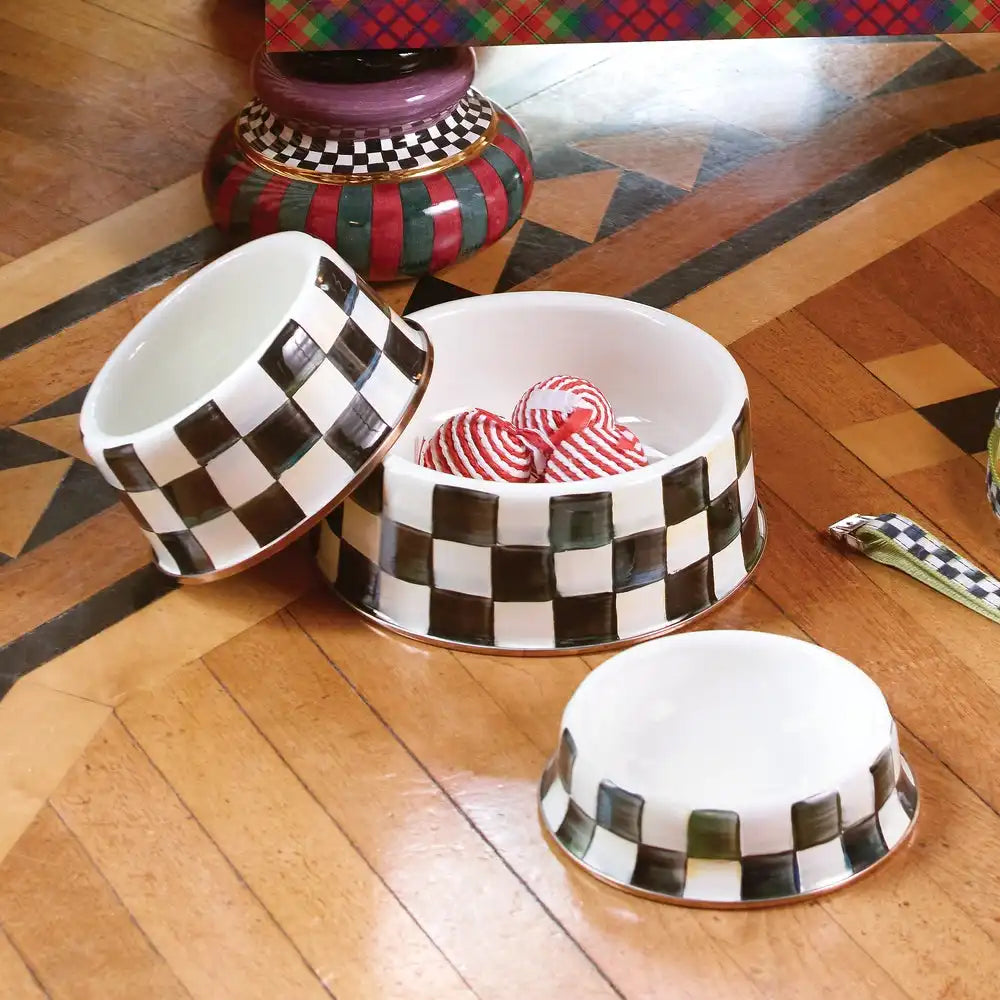 Sky Check Small Pet Dish
