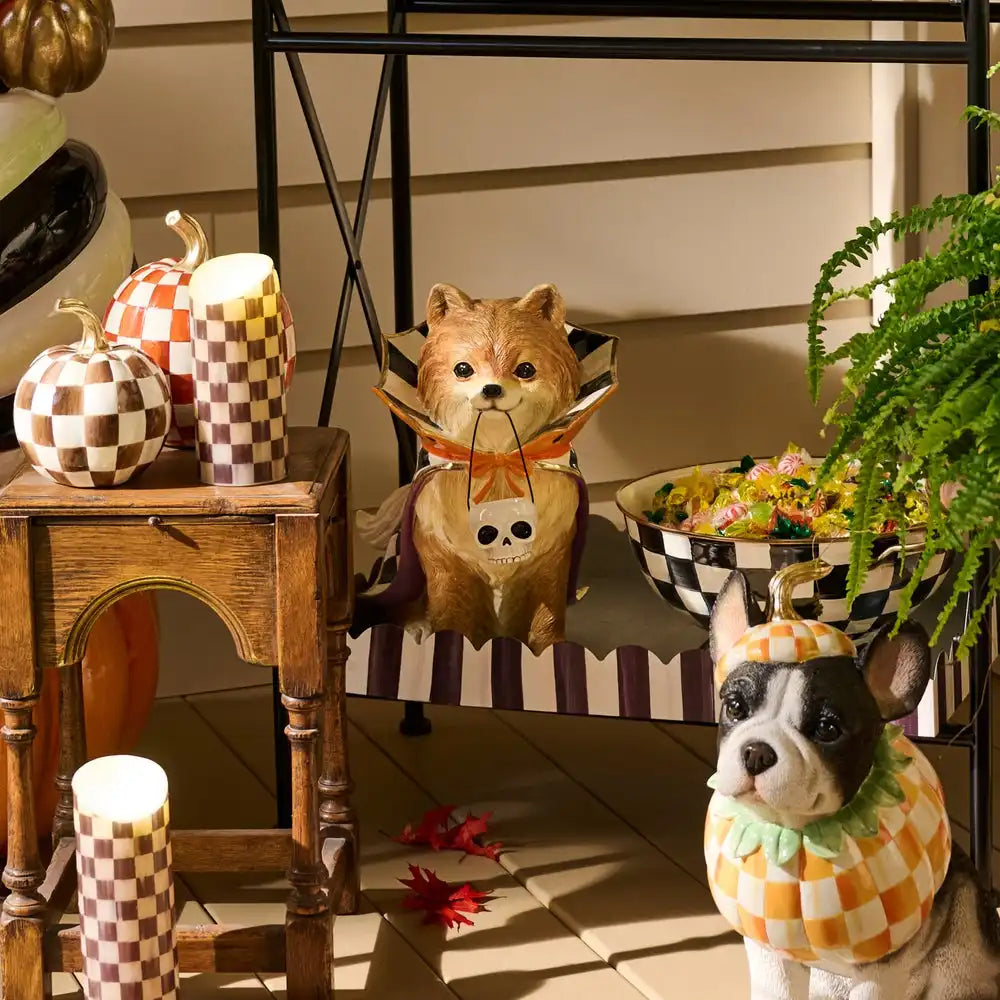 Trick or Treat Pomeranian Dog Figurine
