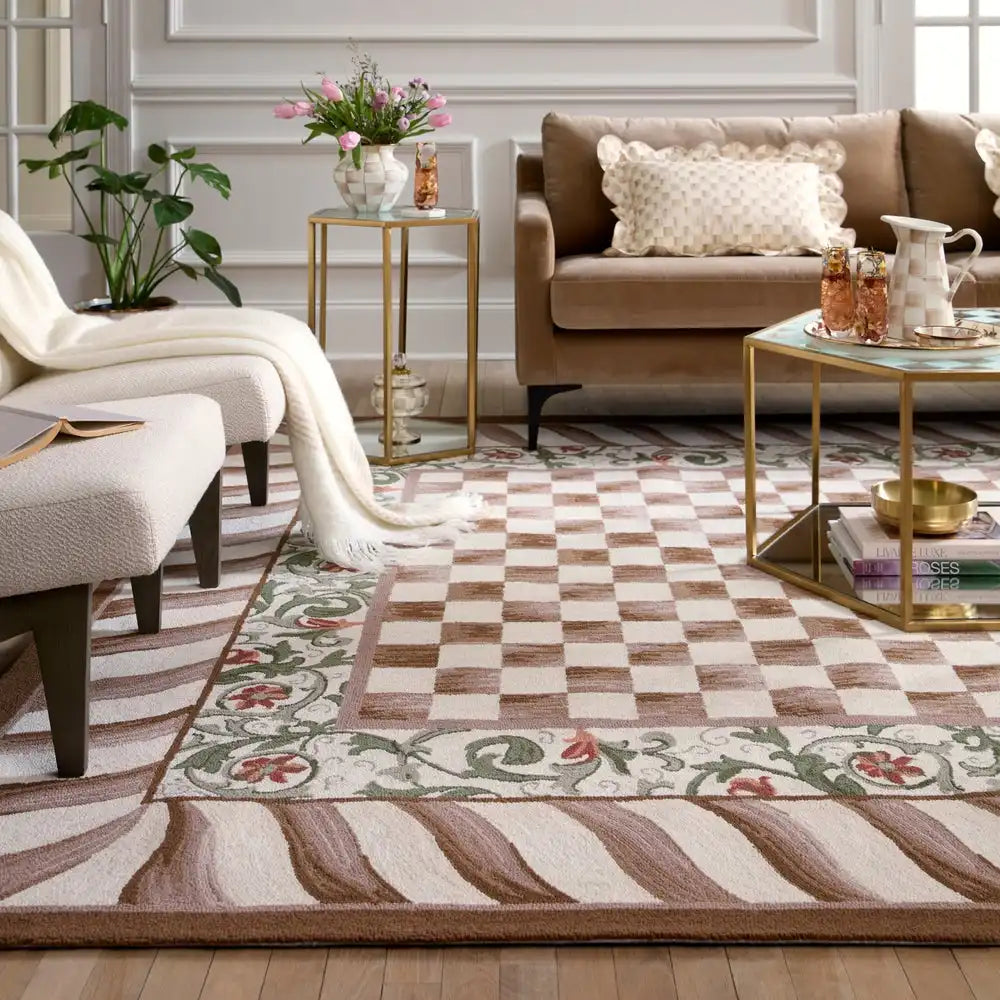 Mocha Check 8' x 10' Rug