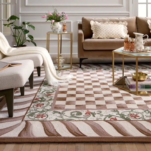 Mocha Check 8' x 10' Rug