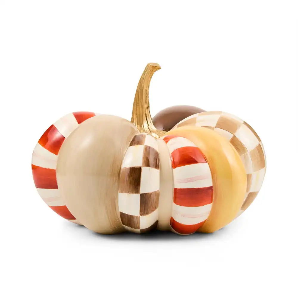 Harvest Glow Patchwork Large Pumpkin