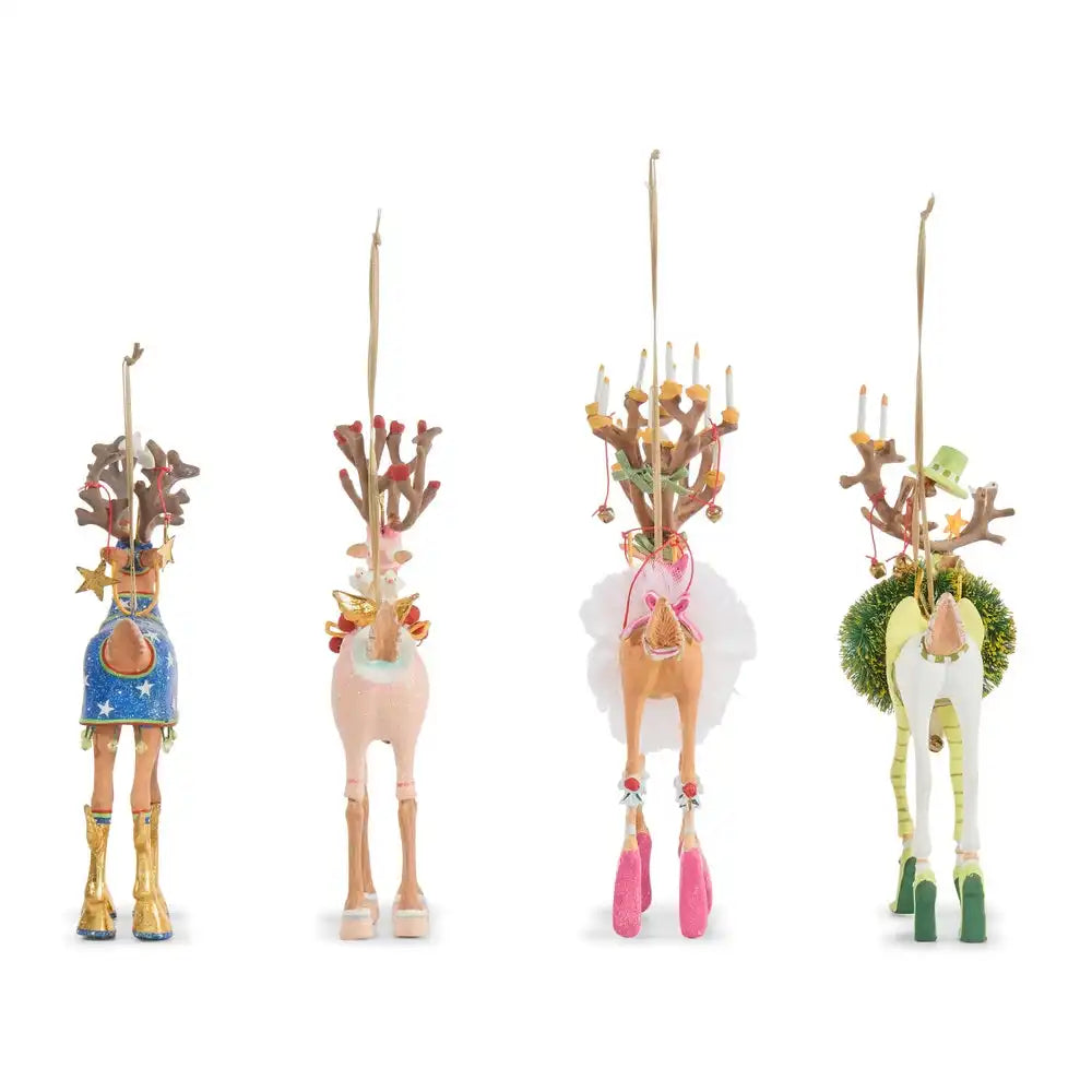 Patience Brewster Dash Away Reindeer Ornament Set-B
