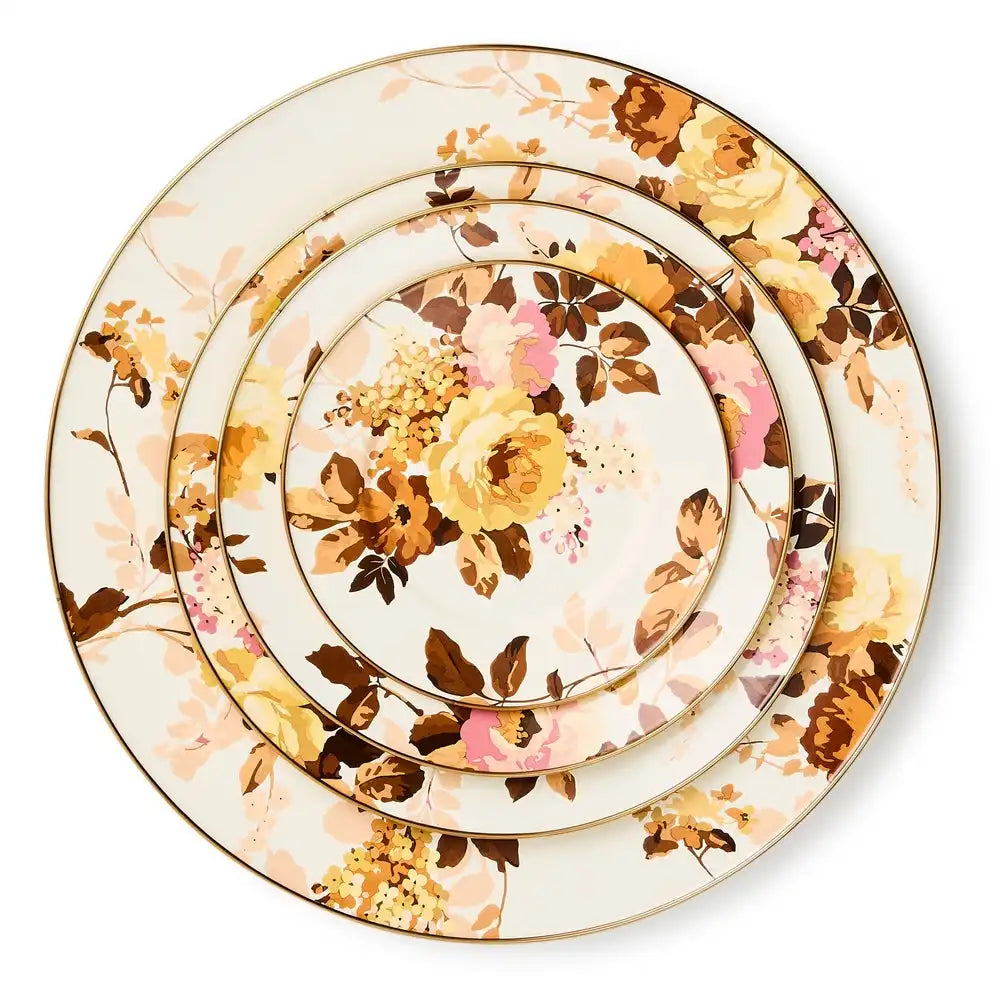 Wild Rose White Dinner Plate