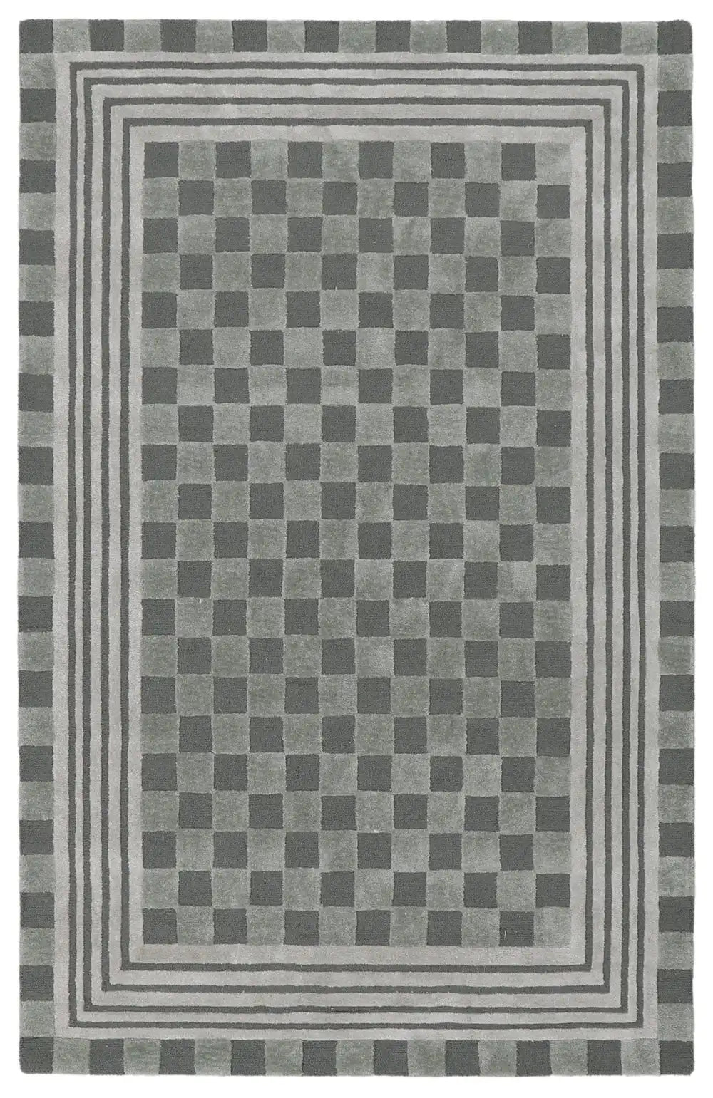 Light Grey Tonal Check 3' x 5' Rug