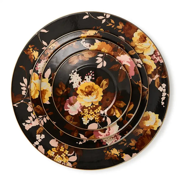 Wild Rose Brown Salad Plate