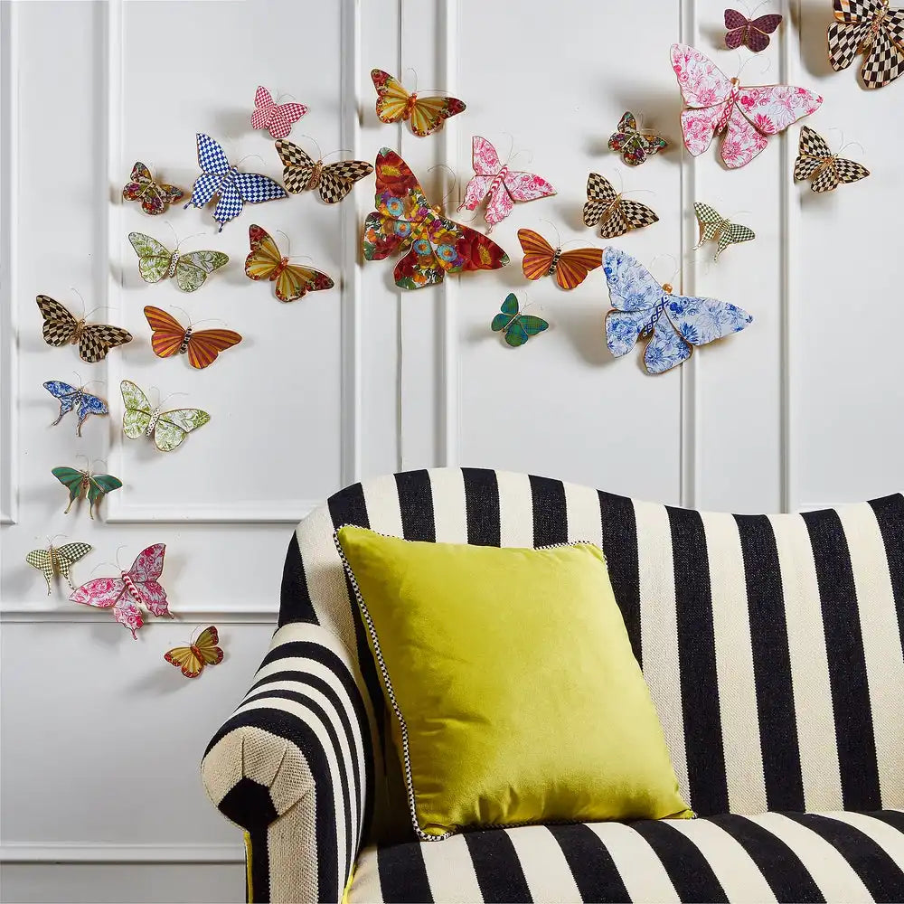 Courtly Check & Stripe Butterfly Trio