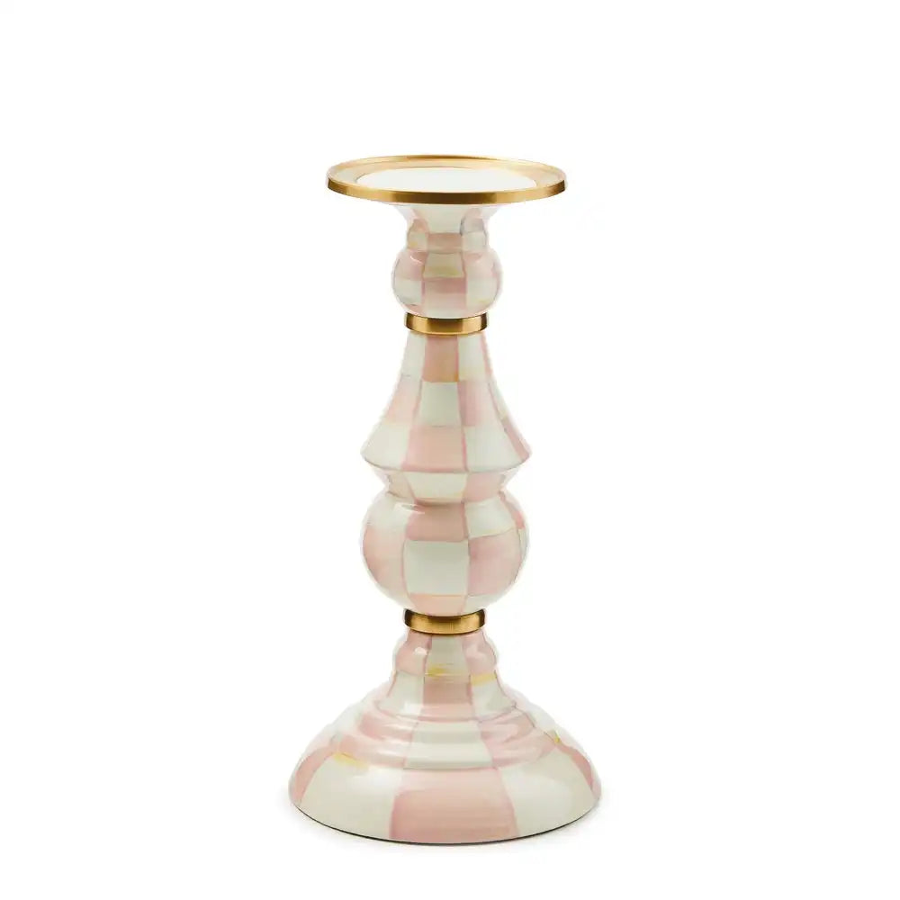 Rosy Check Medium Pillar Candlestick
