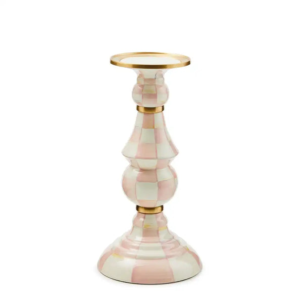 Rosy Check Medium Pillar Candlestick
