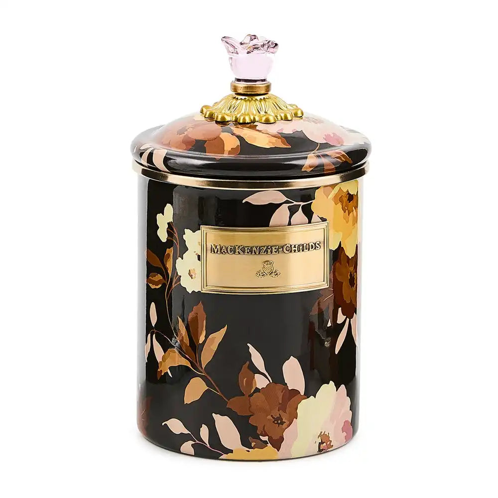 Wild Rose Brown Canisters, Set of 3