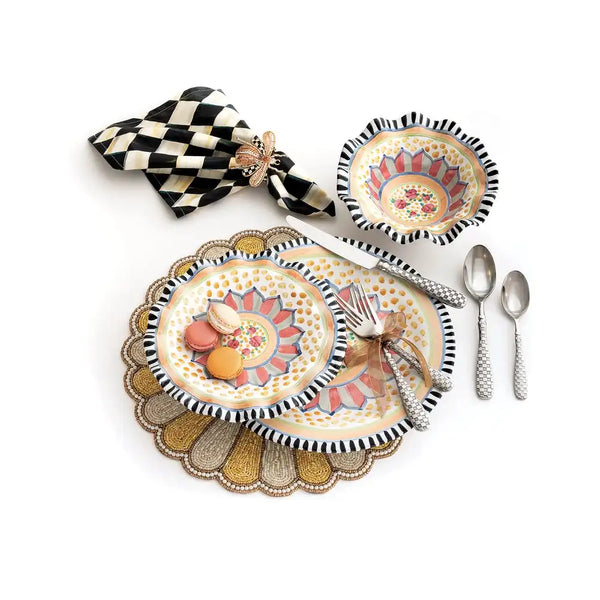 Gold Check Flatware 5-Piece Place Setting