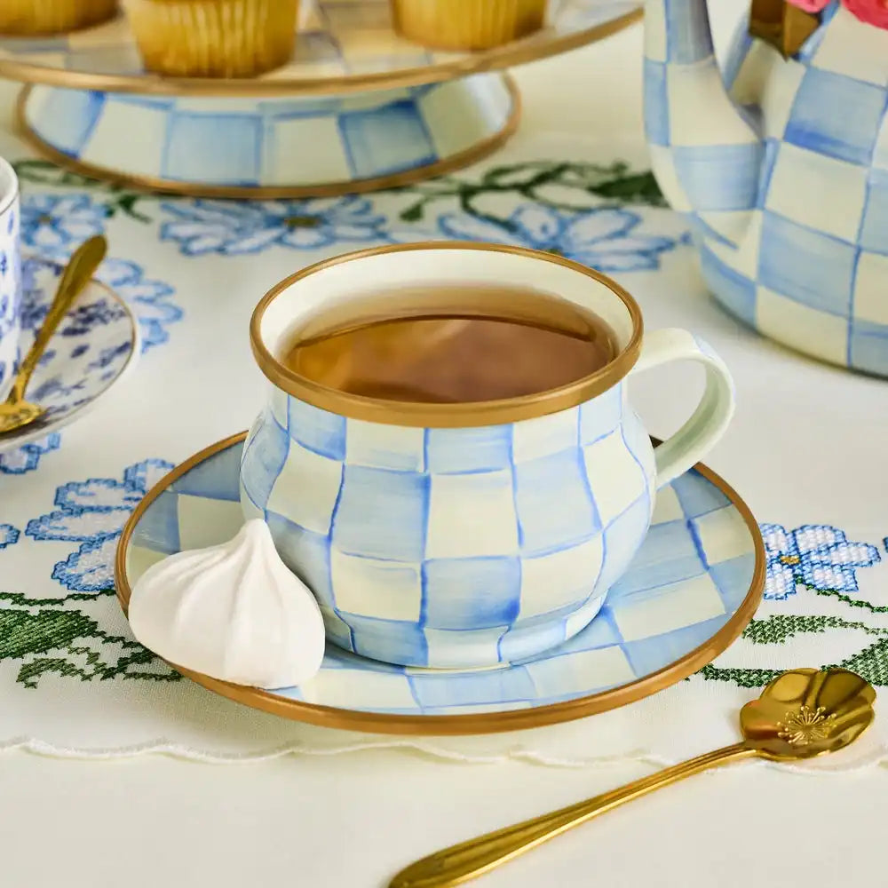 Sterling Check Saucer