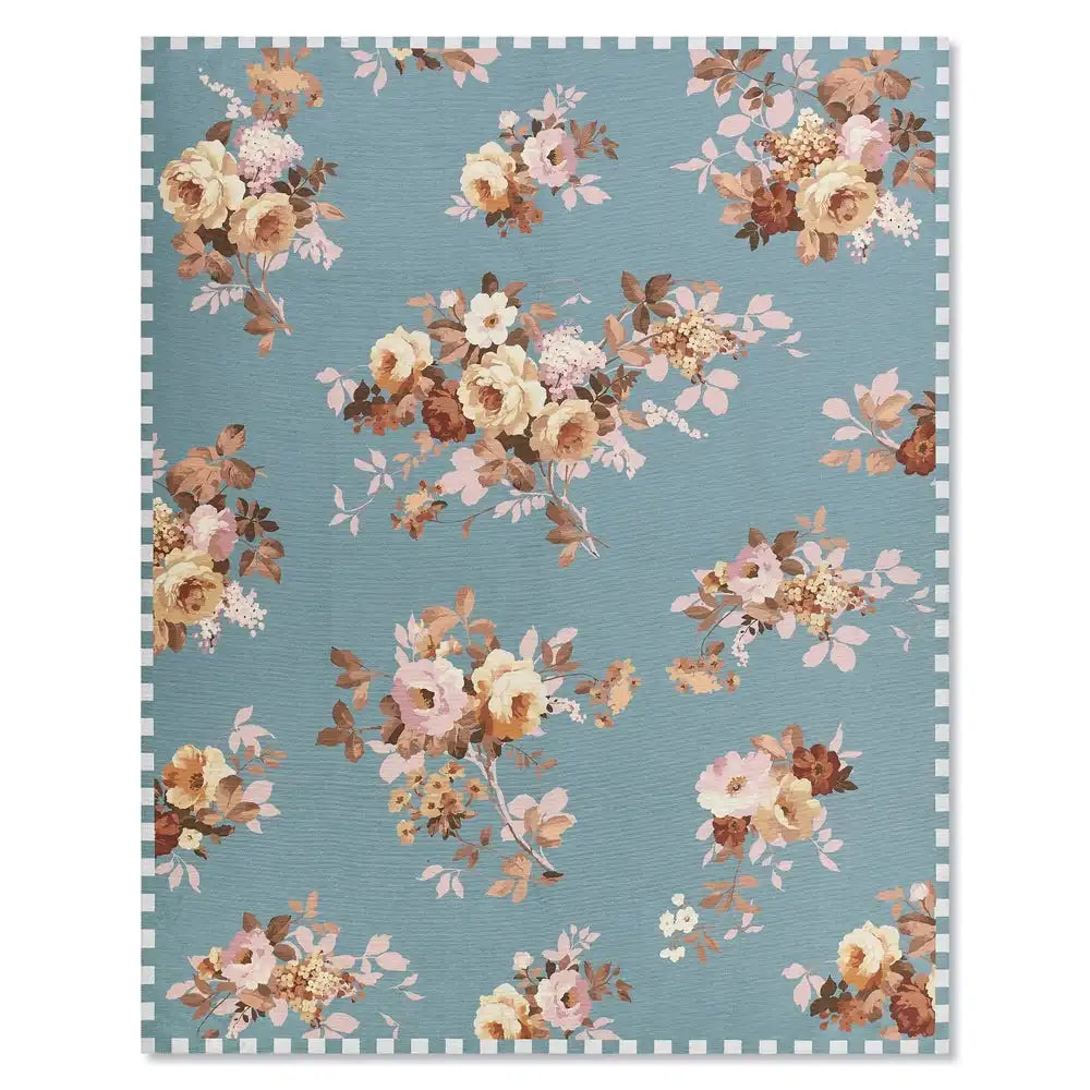 Slate Wild Rose 2' x 3' Washable Rug