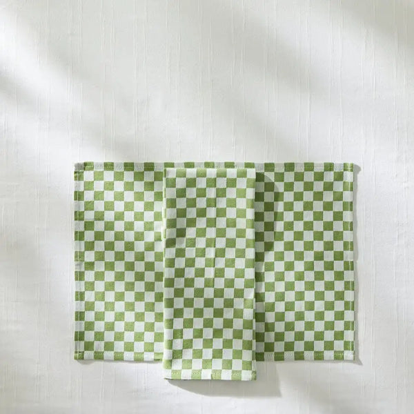 Dark Green Check Placemat, Set of 4