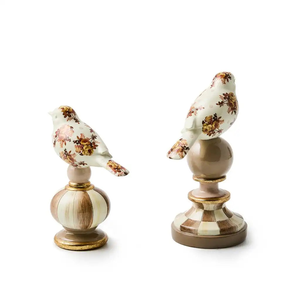 Courtly Check Bird Topiaries, Set of 2