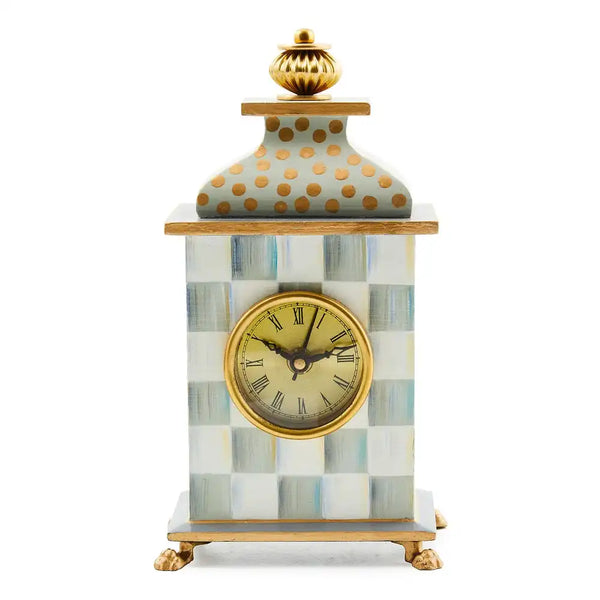 Emerald Check Desk Clock