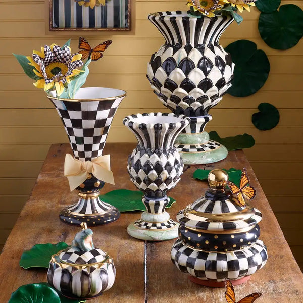 Courtly Check Ceramic Globe Canister