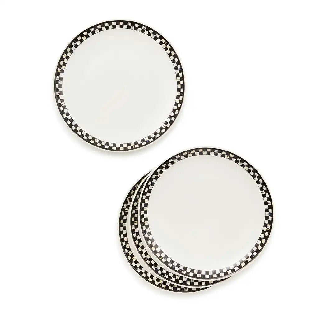 Courtly Check Everyday Lunch Plates, Set of 4