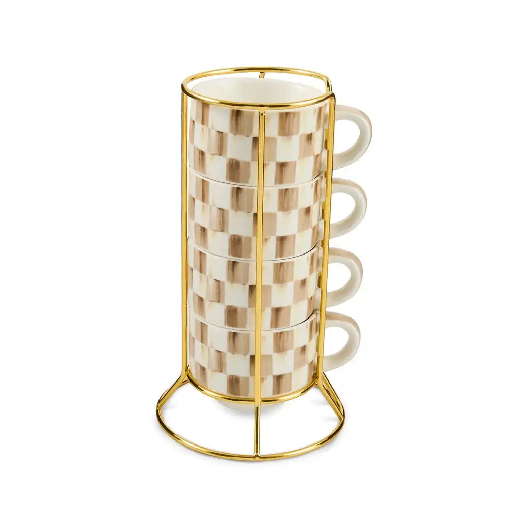 Courtly Check Cappuccino Cup Tower