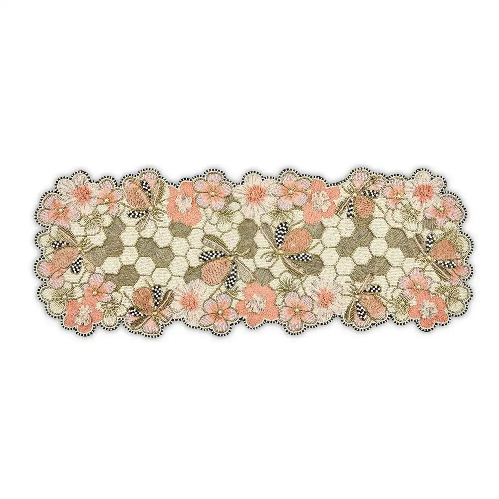 Cherry Blossom Bee Beaded Table Runner Main image