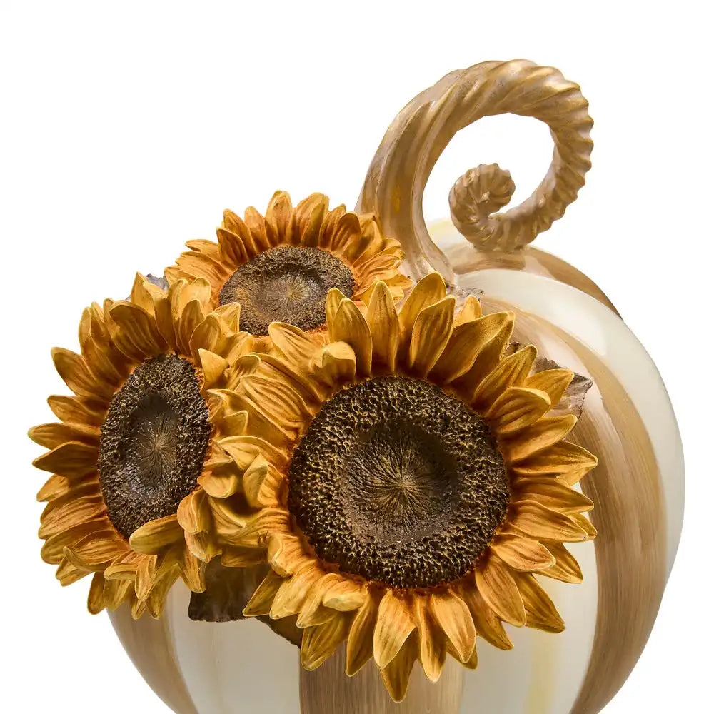 Mocha Stripe Sunflower Pumpkin