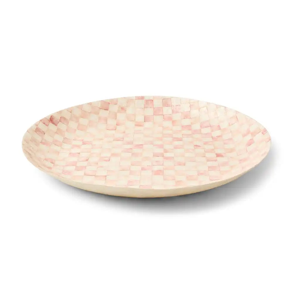 Rosy Check Capiz Decorative Bowl