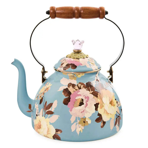 Rosy English Garden 2 Quart Tea Kettle