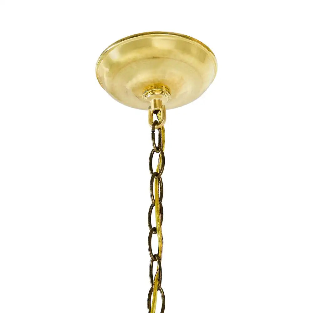 Courtly Check Ceramic Fluted Hanging Lamp