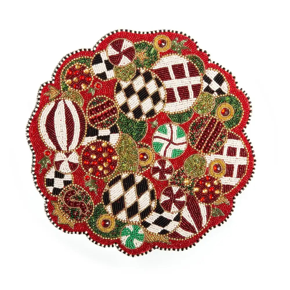 Jolly Ornaments Beaded Placemat Main image