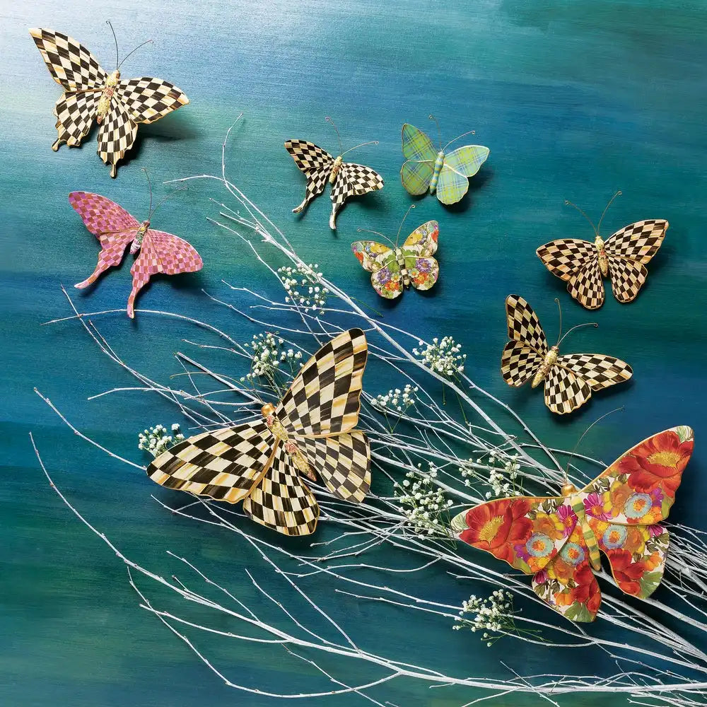 Courtly Check & Stripe Butterfly Trio