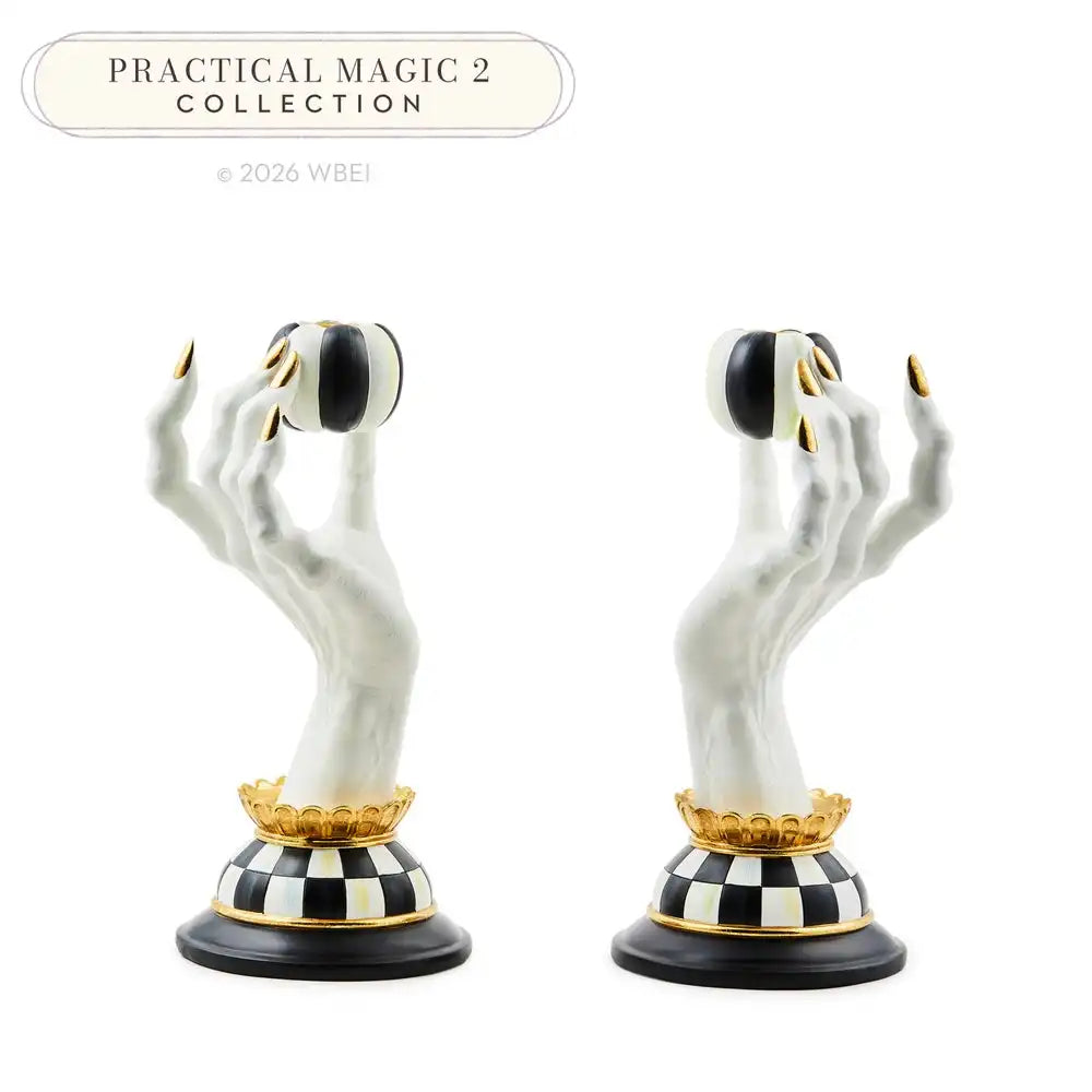 Haunted House Spooky Hand Candle Holders, Set of 2 Main image