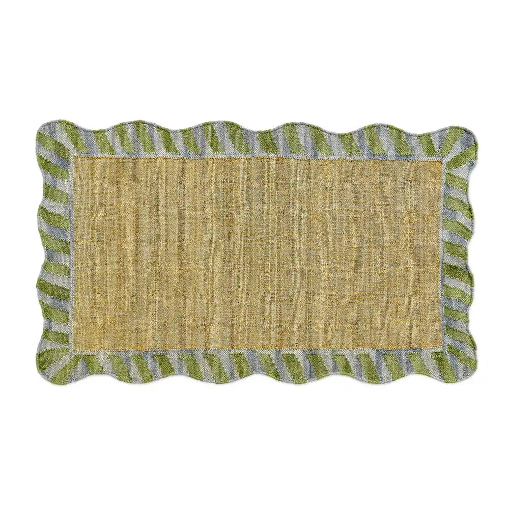 Jute Scalloped Purple and Green 8' x 10' Rug